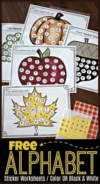 Free Alphabet Circle Sticker Worksheets Free Alphabet Circle Sticker Worksheets