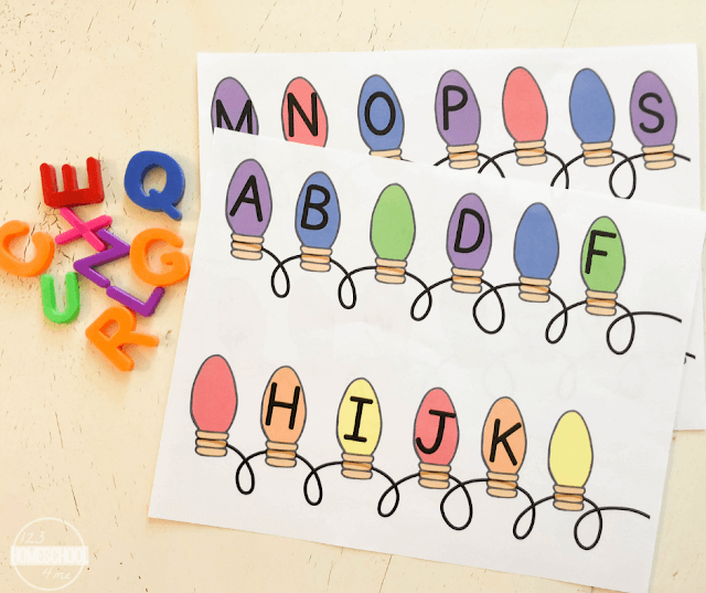 ABC-Order-Christmas-Lights -Printable-Activity-FREE ABC-Order-Christmas-Lights -Printable-Activity-FREE
