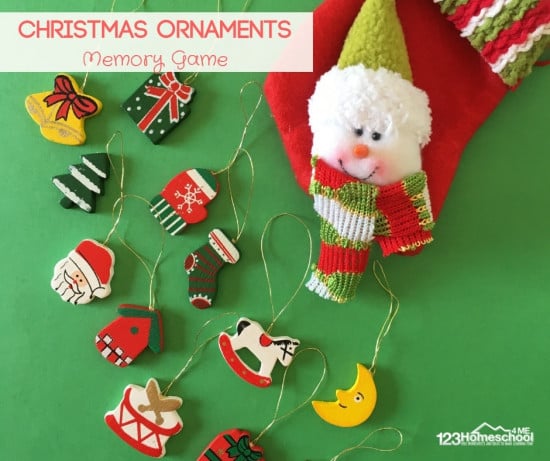 Christmas Ornaments Memory Game