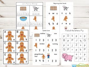 🎄 FREE Gingerbread Man Worksheets
