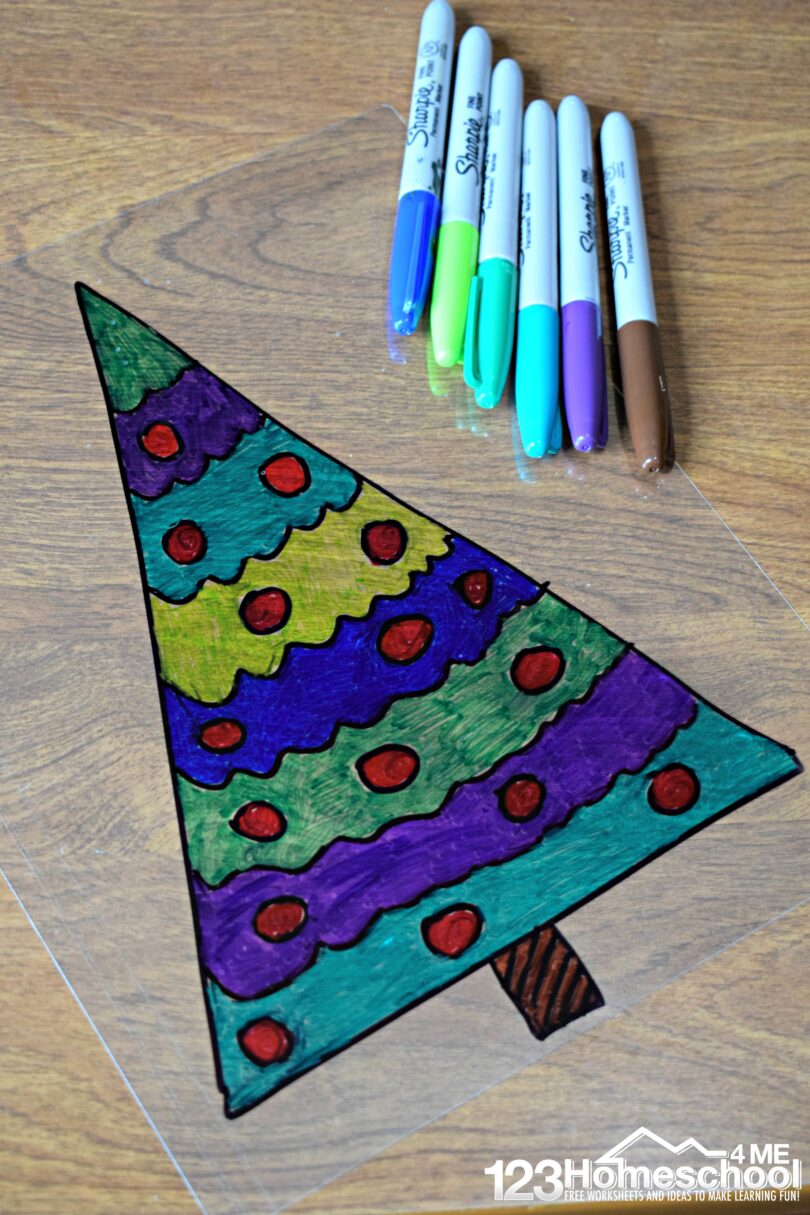 EASY Sharpie Christmas Suncatchers Craft