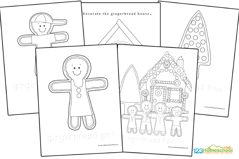 Simply print the page (s) you would like to use and give children crayons, markers or colored pencils to decorate.  There are several choices including:

Gingerbread Boy Coloring Page
Gingerbread Man Coloring page
gingerbread girl coloring page
Gingerbread Woman Coloring sheet
Gingerbread House Coloring Page with lots of candy!
Gingerbread tree cookie coloring page
Simple Gingerbread House Coloring Sheet
Gingerbread family in front of their gingerbread house coloring page