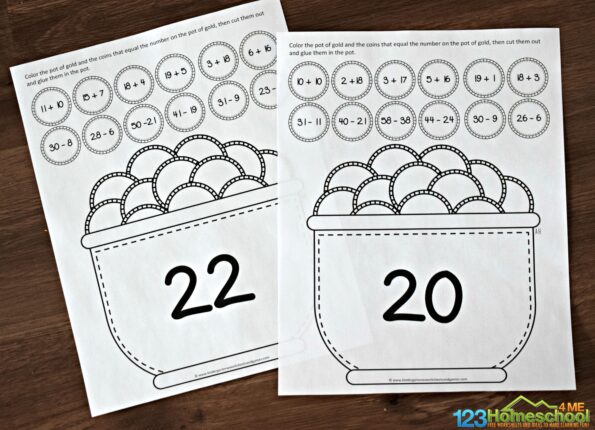 🍀 Free St Patrick's Day Math Craft for Grade 1-2 to Practice Addition ...