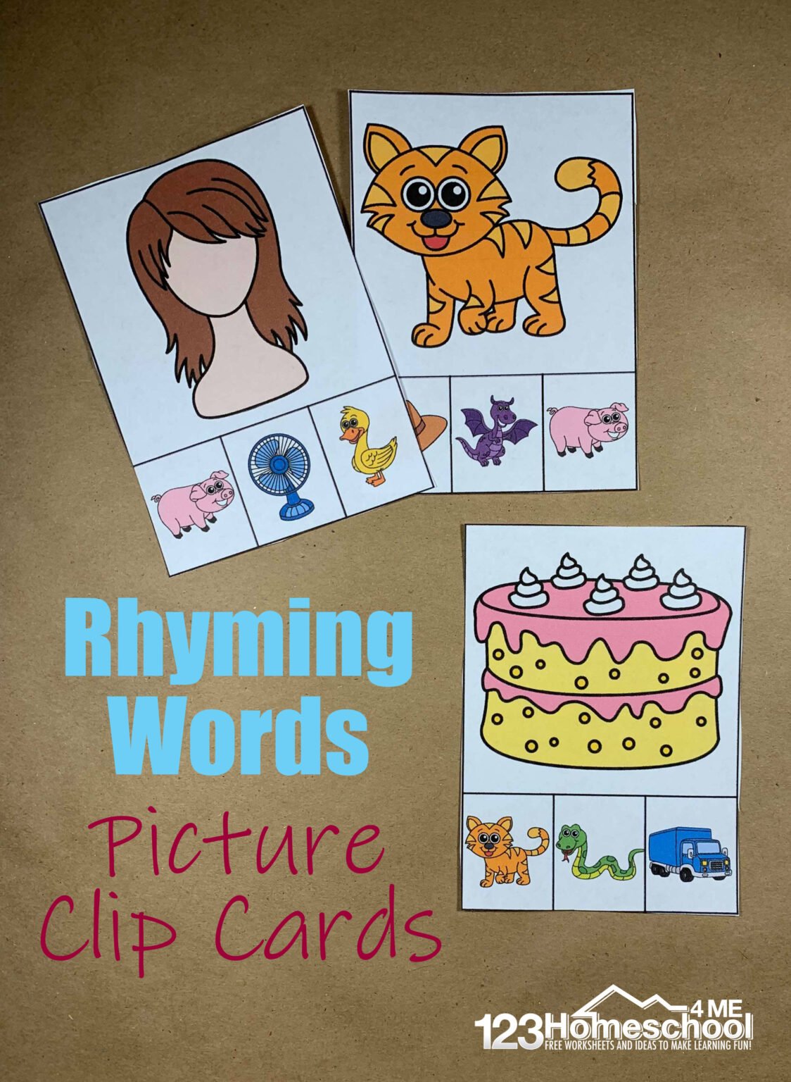 🌷 Flower Match the Rhyming Words (FREE Printable Rhyming Activity)