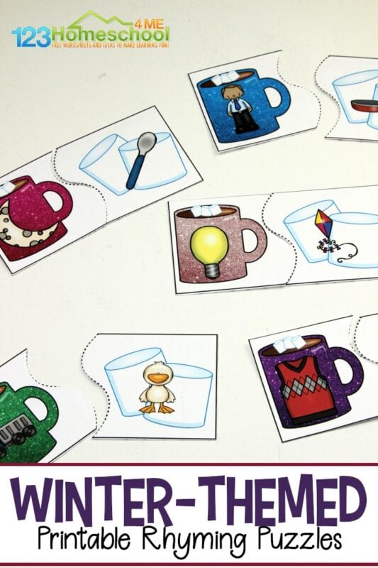 Winter Rhyming Puzzles