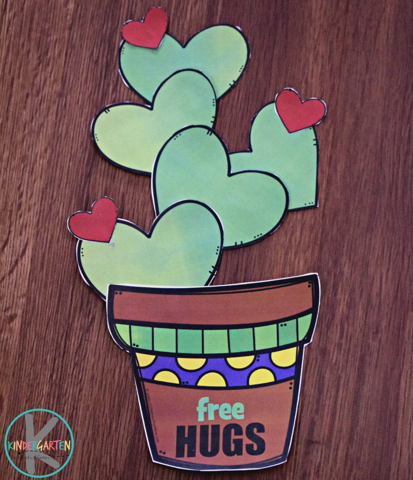 FREE Printable Valentines Day Cactus Craft