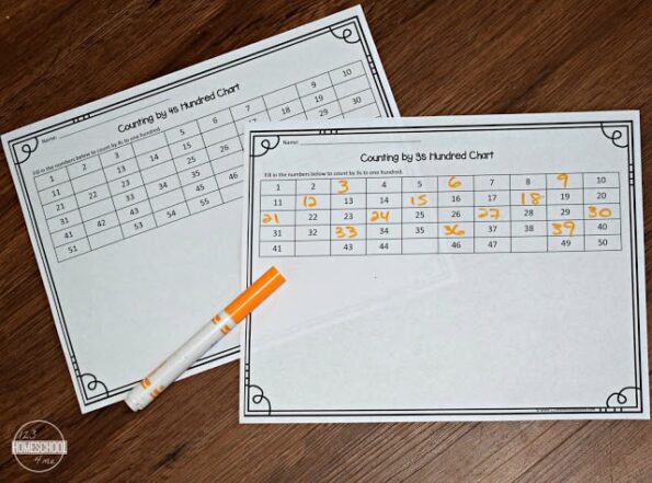 FREE Skip Counting Worksheets by 1s-15s
