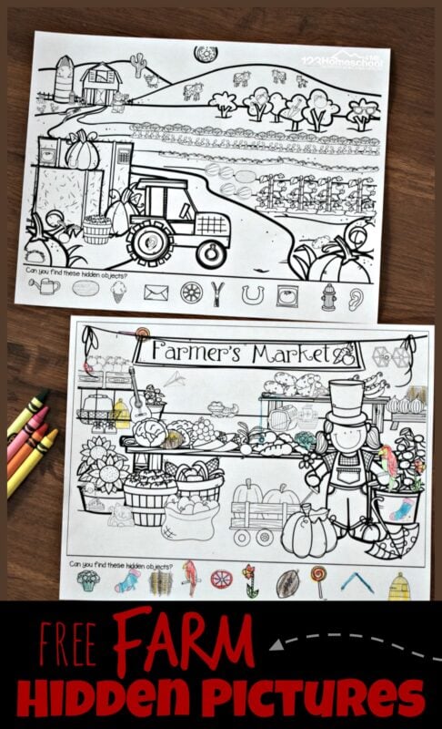 Free Farm Hidden Pictures Printable