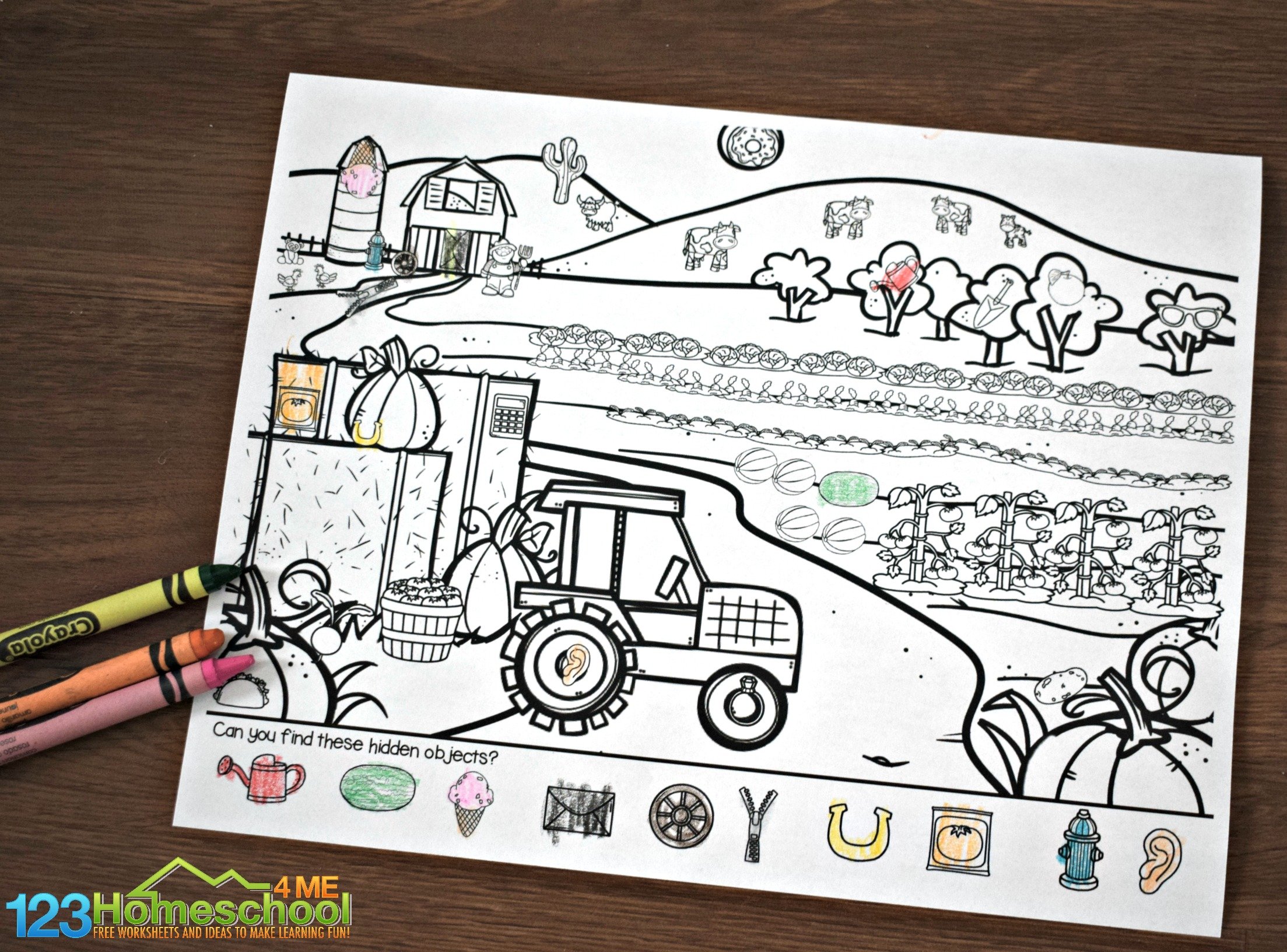 Free Farm Hidden Pictures Printable