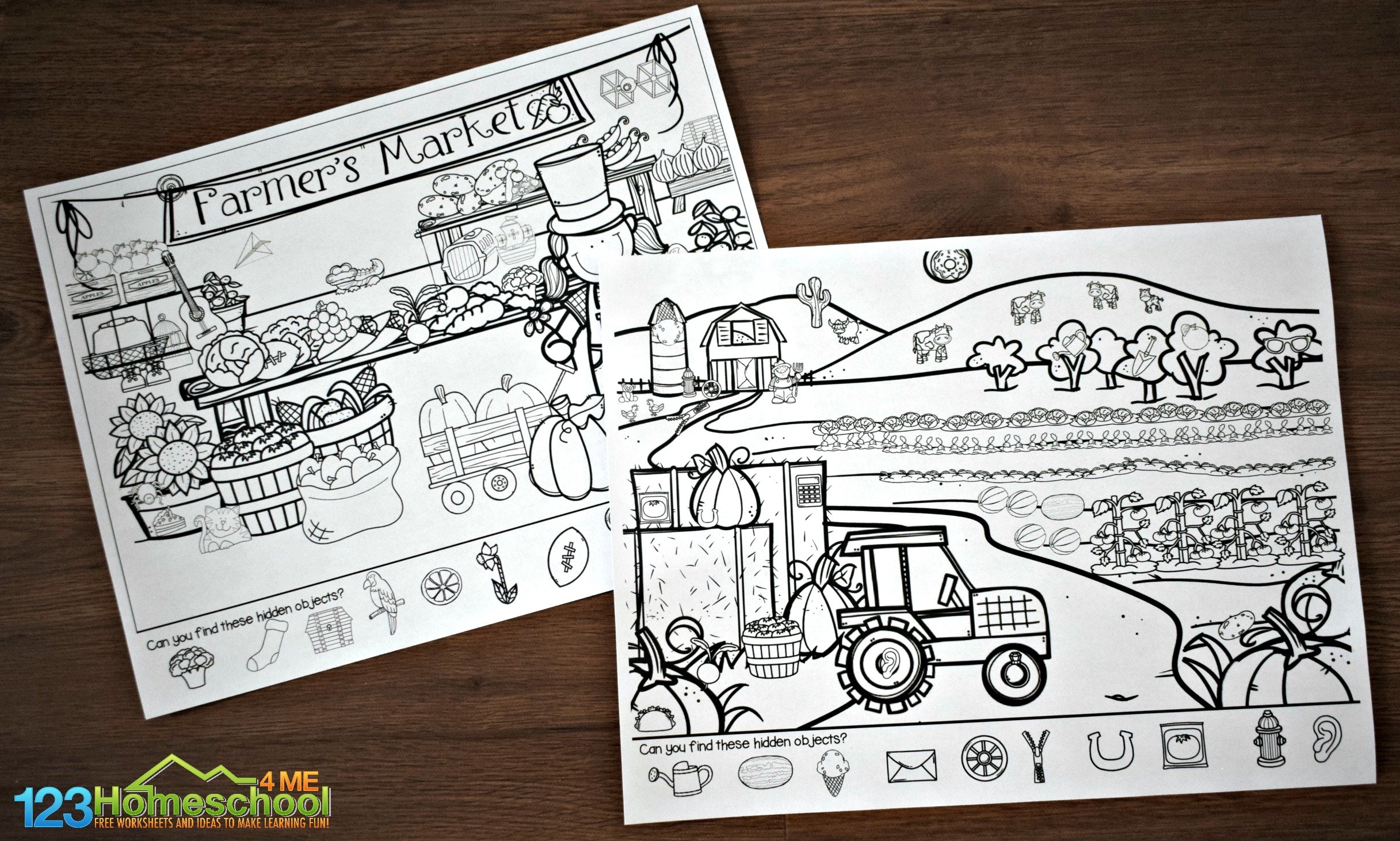Free Farm Hidden Pictures Printable Worksheets For Kids