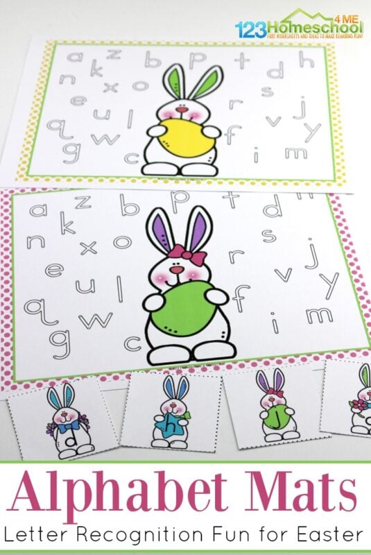 Easter Alphabet Mats 123 Homeschool 4 Me picture about Letter From Easter Bunny Printable referred to as Easter Alphabet Mats 123 Homeschool 4 Me