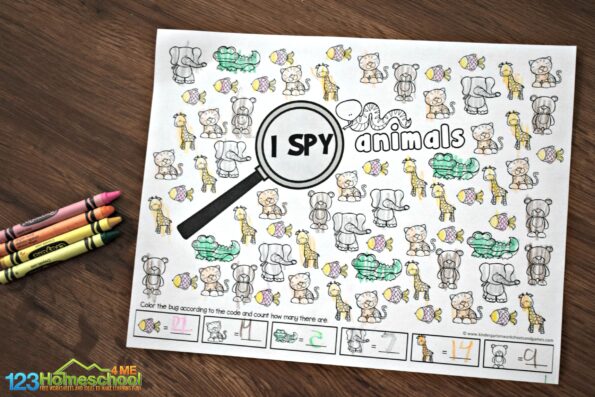 FREE Printable Animal I Spy Worksheets