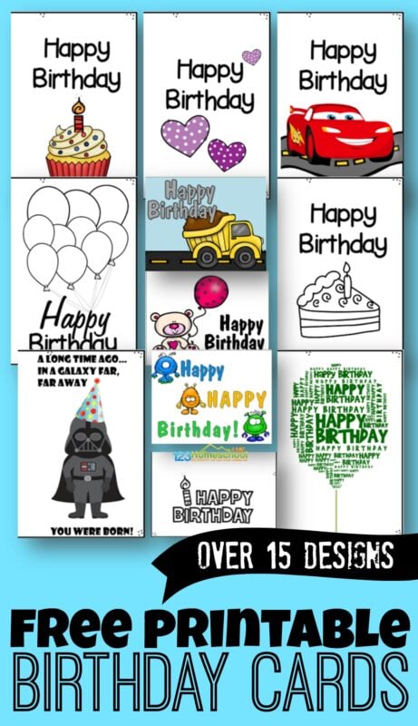 Printable Easter 12+ Printable Birthday Cards To Color for Kids