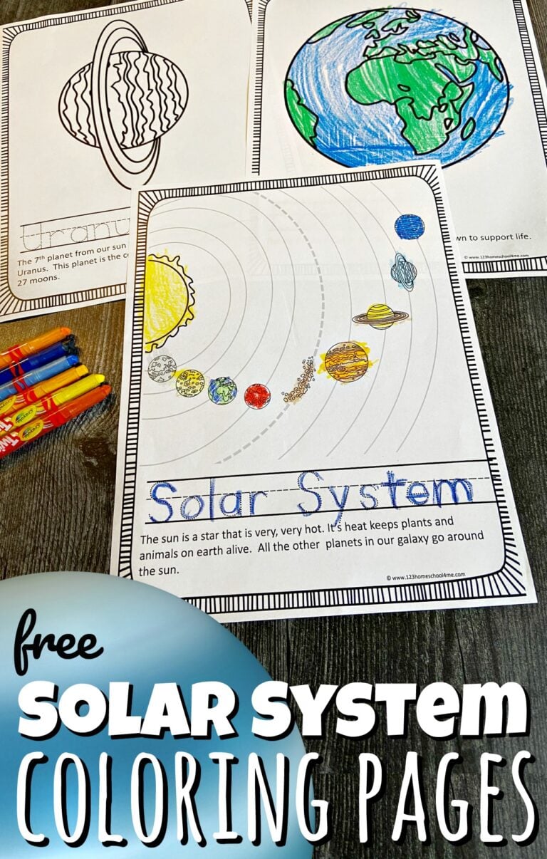🪐 FREE Printable Solar System Planet Coloring Pages