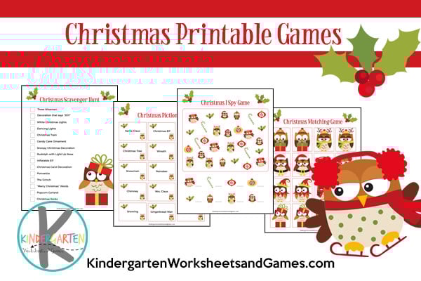 Christmas Printable Games