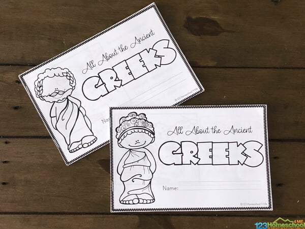 FREE Ancient Greece Printable Book for Kid to Read, Color & Learn