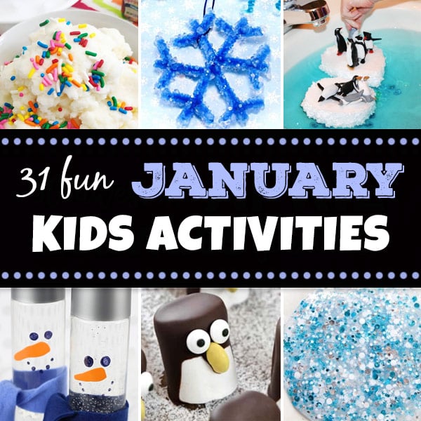 January Activities for Kids (Snowman, Penguine, Snowflake)