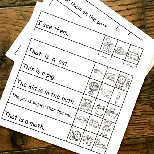 FREE TH Worksheets - Reading th words in a Sentence