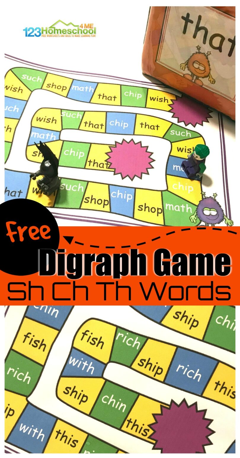 FREE Printable Ch Sh Th Digraph Games