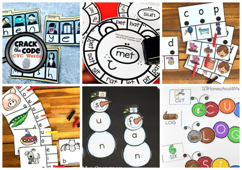 50+ Fun & FREE Printable CVC Words Activities, Games, and Worksheets