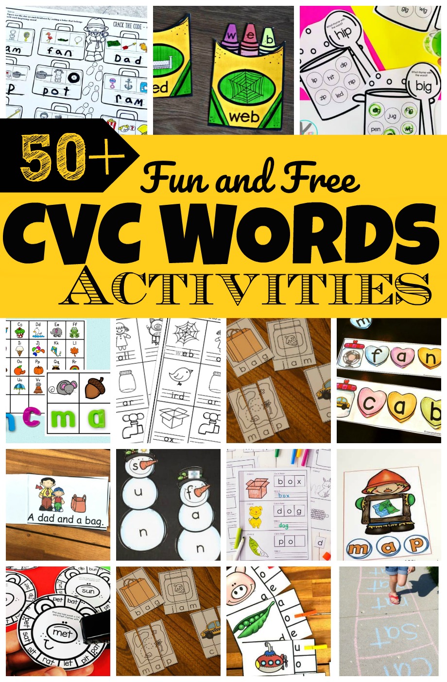 50 Fun CVC Words Activities