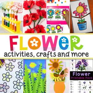 Get ready for a fun flower activities for kids featuring creative crafts, free worksheets, hands-on learning, and science experiments!