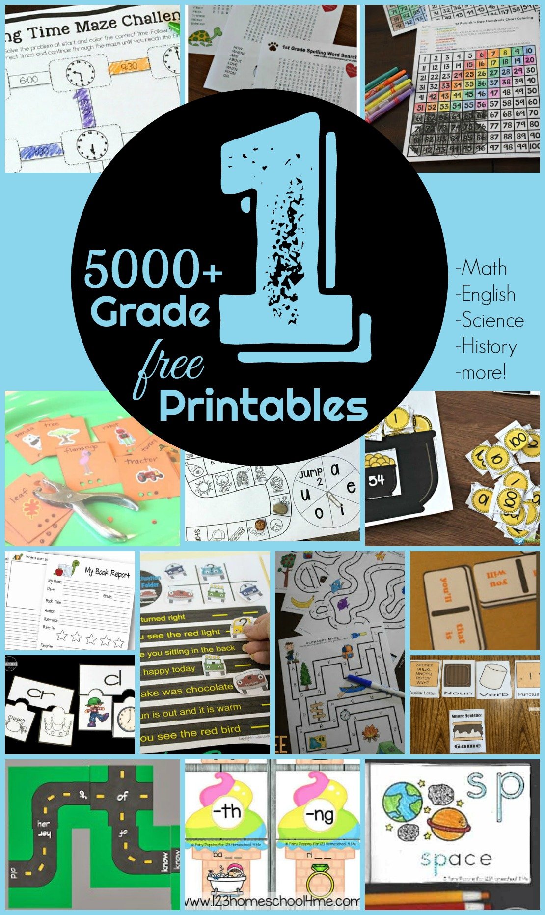 ⭐ FREE 1st Grade Worksheets