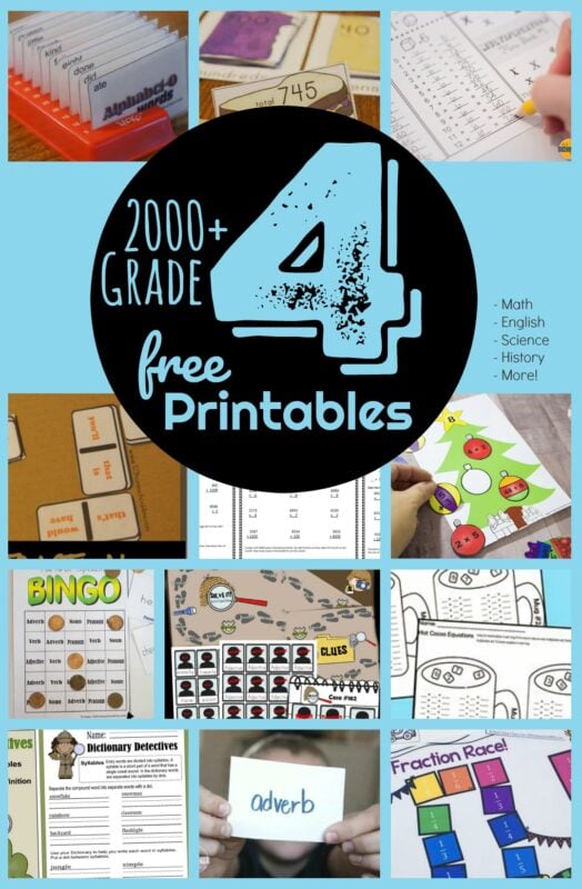 FREE 4th Grade Worksheets