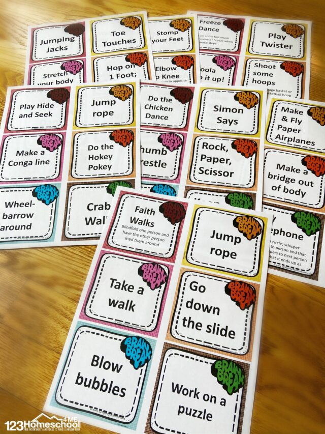 FREE Printable Brain Breaks for Kids