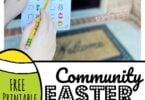 FREE Printable Community Easter Scavenger Hunt - Practice social distancing and still have FUN this April. Neighbors print clues (in color or black & white) and families can enjoy fresh air, exercise, and participate in a fun Easter Activity in their community! Fun easter game for toddler, preschool, pre k, kindegarten, and elementary age kids.