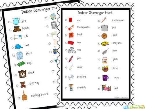 Free Printable Indoor Scavenger Hunt pdf