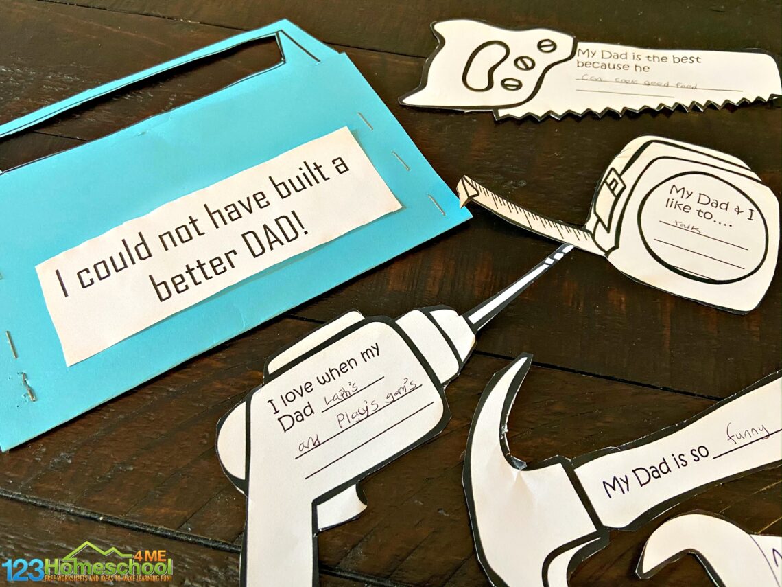 Cute Toolbox Printable Fathers Day Craft
