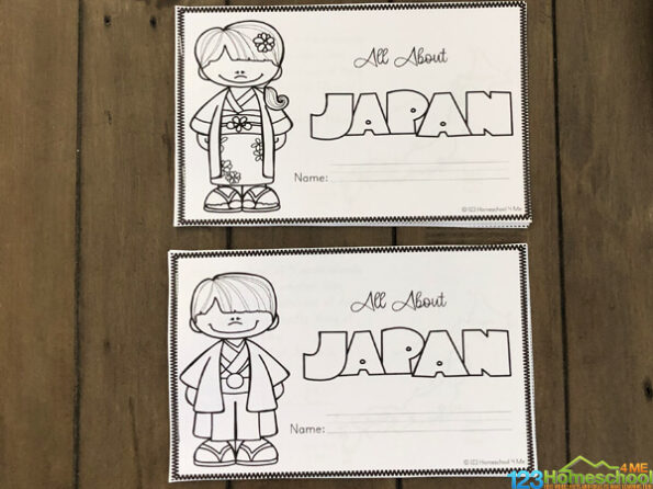 FREE Printable Japan for Kids Book with Worksheets and Coloring Pages