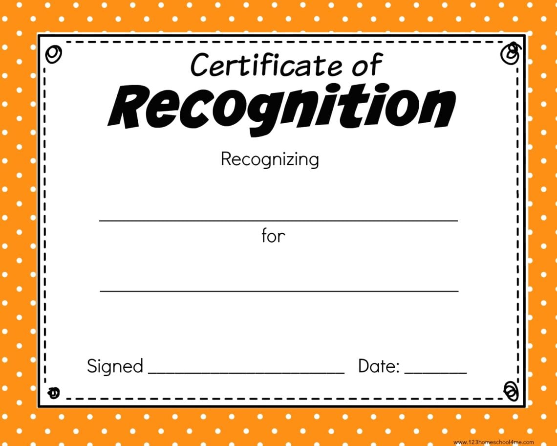FREE Printable Certificates for Kids