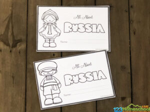 FREE Russia for Kids Printable Book to Read, Color, & Learn