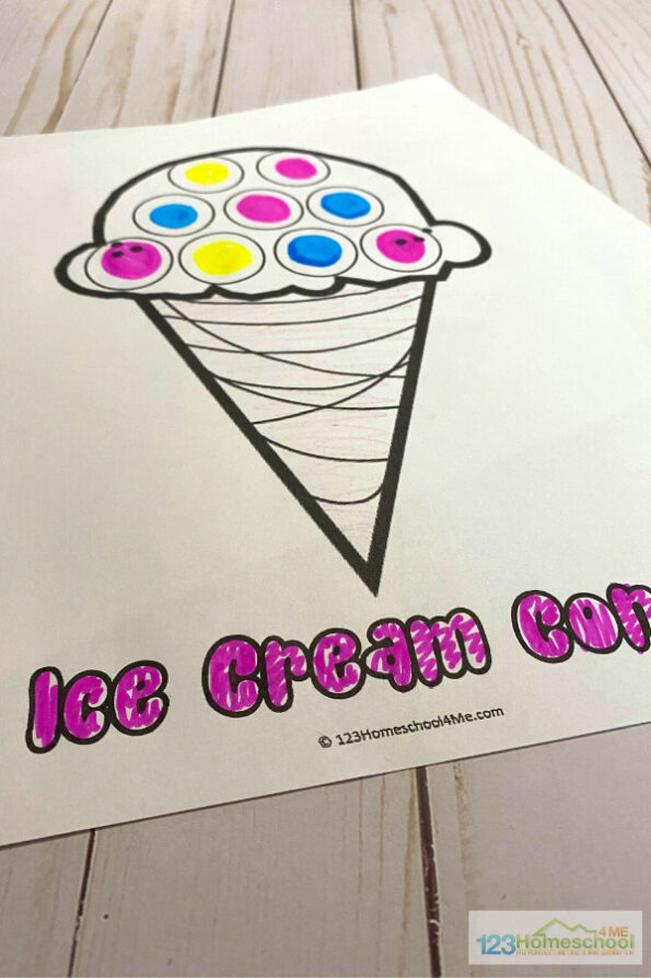 FREE Summertime Dot Art Printables Activity
