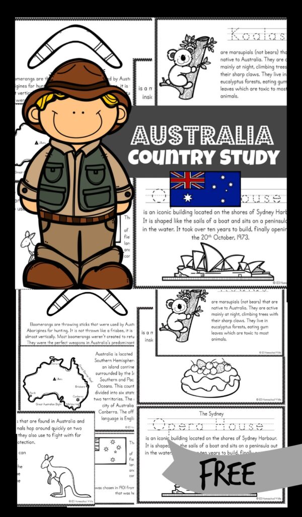 FREE Australia for Kids Printable Book