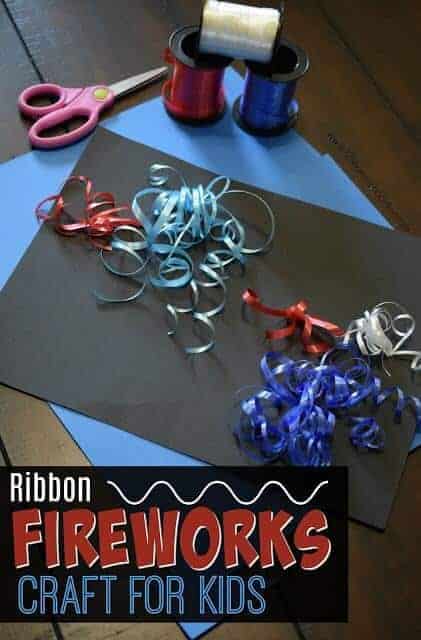 4th of July Curling RIbbon Firework Crafts