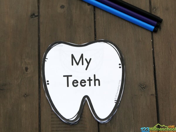 free printable activity to add to your preschool dental health