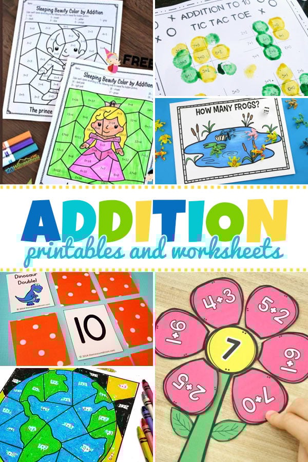 100+ FUN Addition Activities for Kindergarten plus Games & Printables