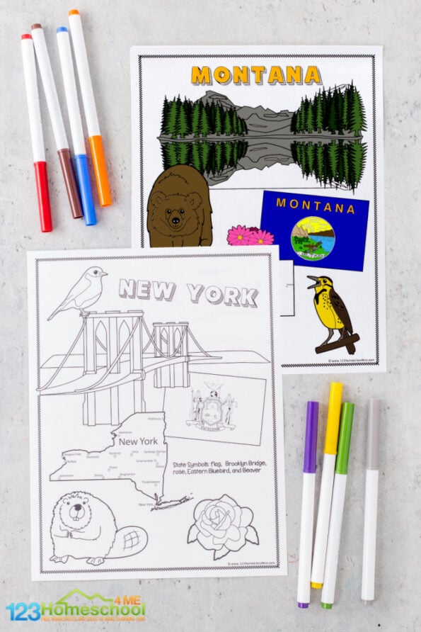 🗽 FREE Printable 50 United States Coloring Pages for Kids