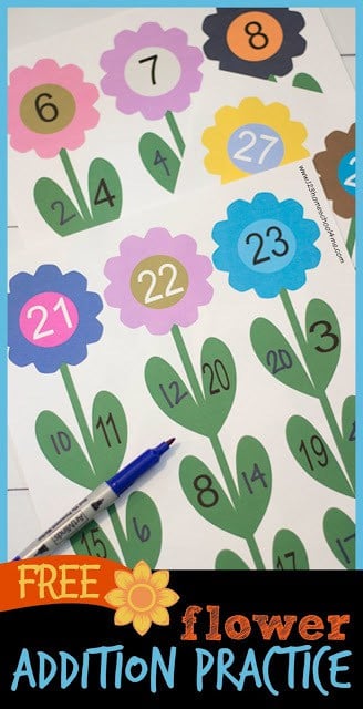 Help kids practice making number bonds with this super cute, Flower number bonds activities. This number bonds kindergarten, and first grade math is a fun way to figure out what number is missing as you add two numbers to make a new larger number. This is fun addition practice and subtraction practice for students. To try this number bond activity, simply print pdf file with free number bond printable and you are ready to play and learn!