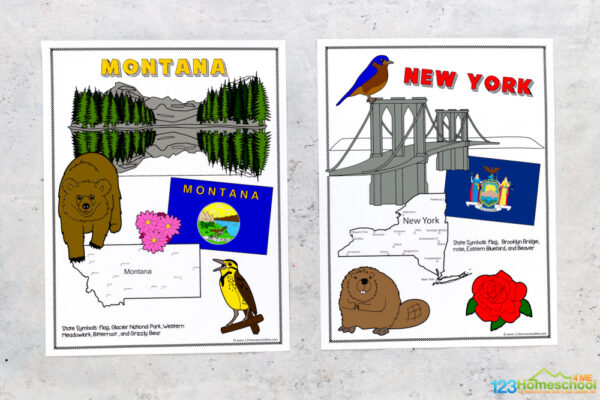 🗽 FREE Printable 50 United States Coloring Pages for Kids