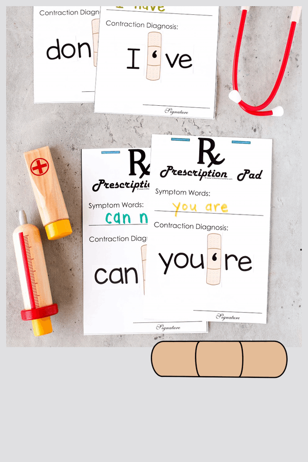 Free Band Aid Contractions Activity Free Printable Grammar Game For Kids