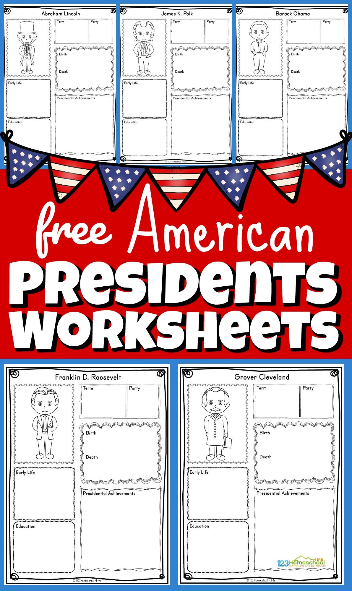 FREE Printable US Presidents Worksheets
