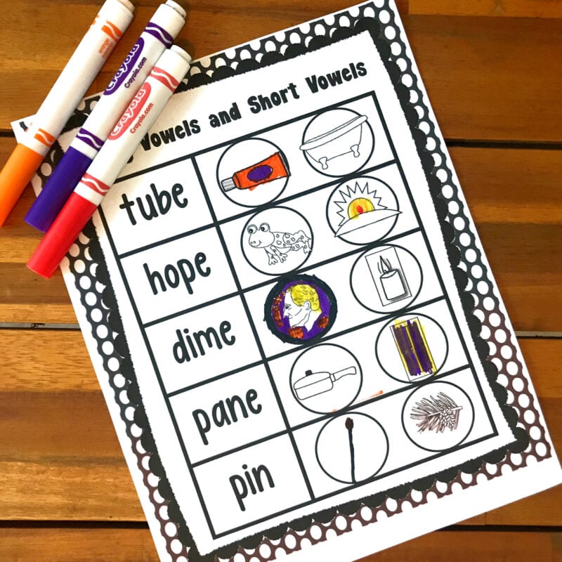 silent e worksheets for first grade students