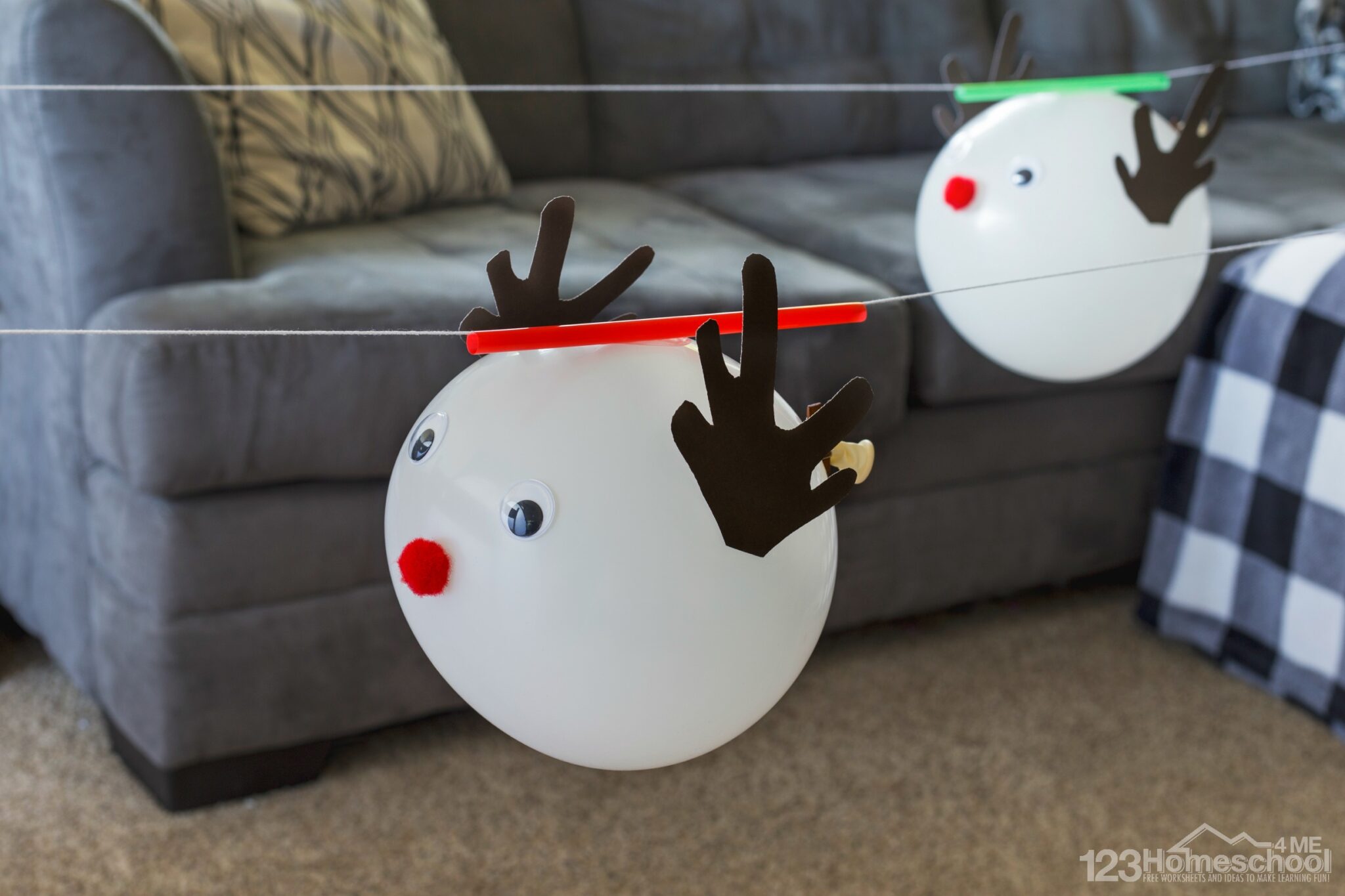 Rudolph Balloon Races Rudolph Race Christmas Game