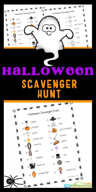 👻 FREE Printable Kids Halloween Scavenger Hunt