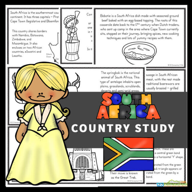 FREE Printable South Africa For Kids Mini-Book