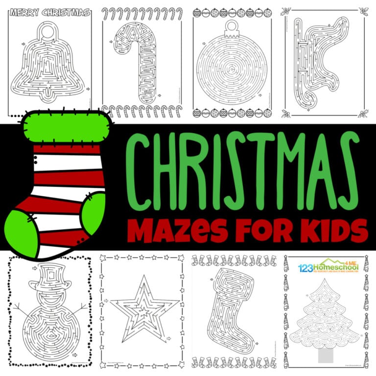 Kids can enjoy these free printable Christmas mazes featuring fun holiday themes, making them perfect for elementary students in December, whether at home or in the classroom!